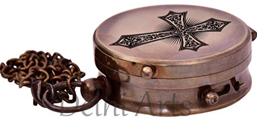 Baptism Gift Personalized Keepsake Compass Engraved Cross And Be Strong And Courageous, Confirmation Gift Ideas, Uplifting | Heavenly Gift Of Faith. The Perfect Baptism Gift, Missionary, Birthday #TOP1