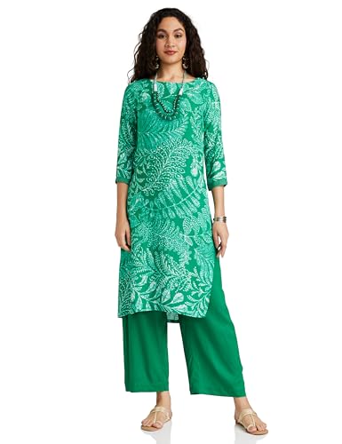 Image of BIBA Women Printed Straight Kurta Set