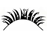 Eulenspiegel 003190 - Cils en papier, Savannah, noir, pour carnaval, fête à thème