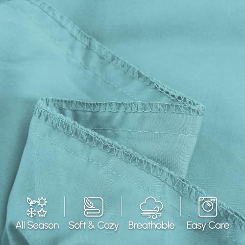 Image of Elegant Comfort Luxury Ultra-Soft 1-Piece Body Pillowcase - 1500 Premium Hotel Quality Microfiber Double Brushed - Wrinkle Resistant, Body Pillowcase Size, Aqua Blue