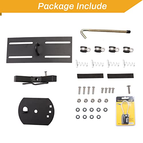 MELIPRON Universal Spare Tire Carrier for Roof Racks Platform Cargo Baskets with Lock - Thumbnail 2