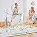 Imagen de HOMCOM Barra de Gimnasia Artística Plegable Altura Ajustable Azul Celeste