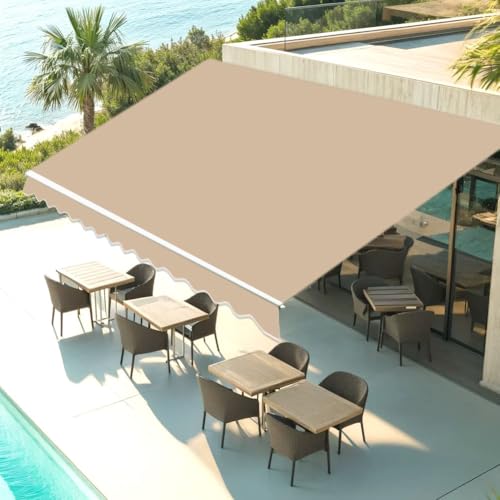 Toldo retráctil textil de repuesto caqui 6x3m de alta resistencia 7