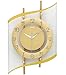 Produktbild AMS 5505 analoge Funk-Wanduhr mit Mineralglas, geschwungen, golden