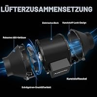 Aygrochy 150mm Regelbar Rohrventilator für Grow Zelte Garage,Growzelt – Ansicht 4