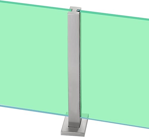 MLYYJH Poste de barandilla de vidrio para piscina al aire libre - DeckComercialCorredorLofts Sistema de columna de valla Clip de vidrio, acero