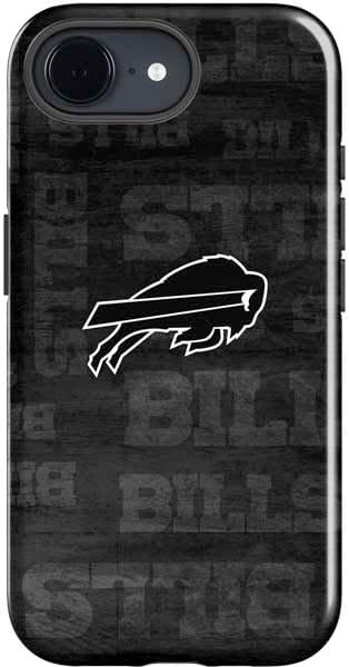 Skinit Impact Phone Case Compatible with iPhone 16e - Officially Licensed NFL Buffalo Bills Black & White Design
