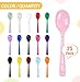 SietDESEO 25 PCS Light Pink Plastic Spoons Disposable Utensils Heavy Duty Baby Pink Spoons Disposable Cutlery for Birthday Wedding Baby Shower Bridal Shower Plastic Silverware