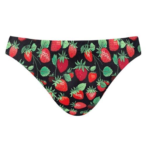 Strawberry Fruit Swim Briefs for Men Swimsuit Bikini Swimwear S B0401834