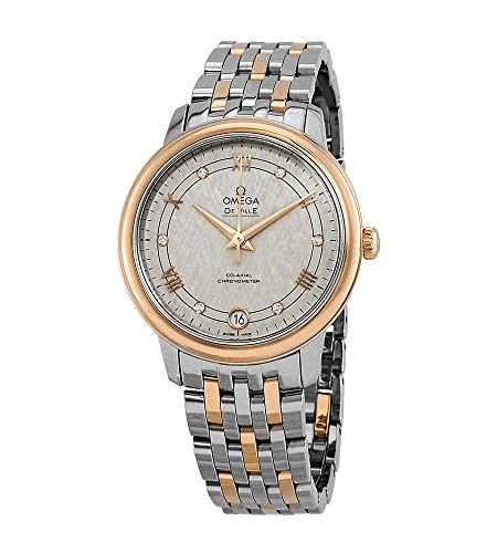 Omega De Ville Automatic Ivory Silvery Diamond Dial Ladies Watch 424.20.33.20.52.003
