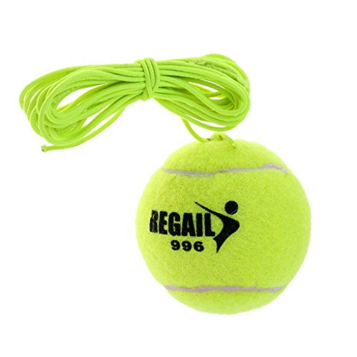 Baoblaze Duurzame Elastische Tennisbal Met Koord Voor Tenniscoach - Groen - Image 5