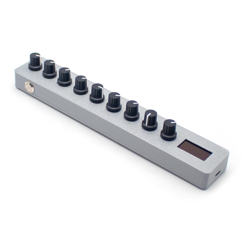 Toplionace Controlador Midi EM-K9 Knob: Pantalla Digital, Mapeo de Host, Control de Sintetizador.