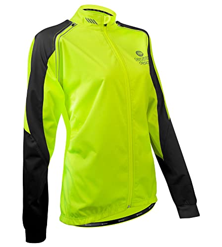 AERO|TECH|DESIGNS | Women's Maya Bolero Convertible Windbreaker Jacket | Safety Yellow | Medium