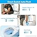 Automatic Toilet Flusher Kit for Side Front Angled Mount, Rechargeable Toilet Flusher Replacement Kit with Touchless Infrared Sensor, Universal Tank Fit for Seniors and Kids, No-Tool DIY Installation