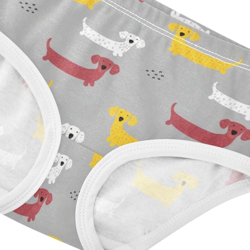 Joisal Bright Toddler Girls Underwear 2t Cotton Cute Panties Girl Cute Dogs Gray Yellow White Undies Kids Briefs4