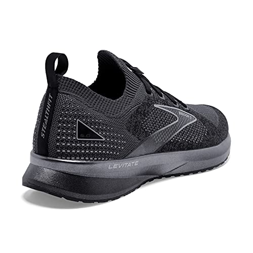 Image of Brooks Men's Levitate StealthFit 5 Neutral Running Shoe, Black /Ebony /Grey, 15
