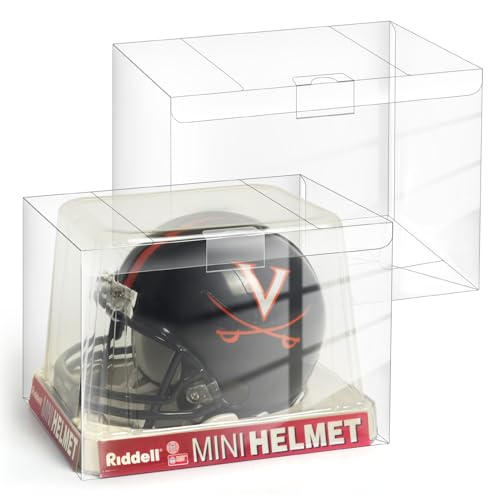 10 Pack Mini Football Helmet Display Case, Mini Helmet Protector Case, Mini Helmet Case for Display