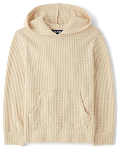 The Children's Place Boys' Long Sleeve Thermal Knit Hooded Pullover
