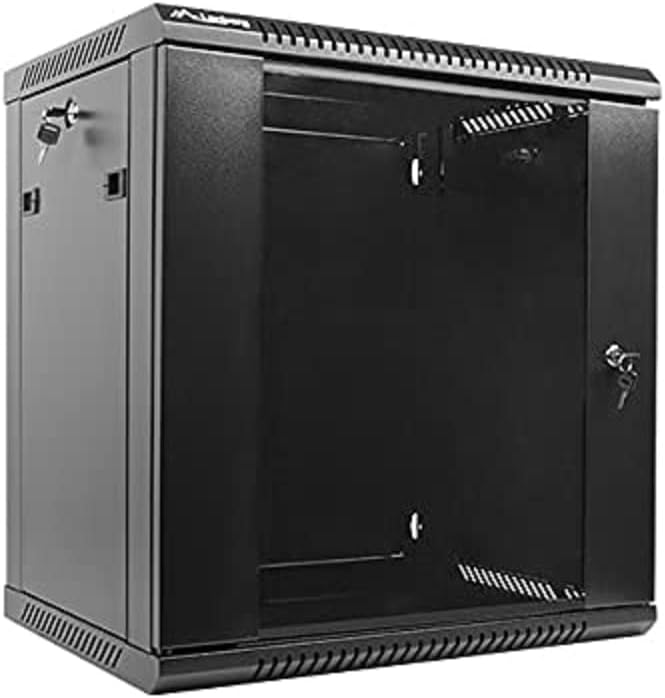 Lanberg - Rack Cabinets Lanberg Wall-Mounted Rack 19'' demounted Flat Pack 12U/600x450mm Black