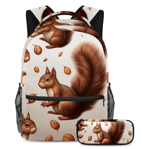 Cartables écureuils mignons sac à dos confortable pour soulager le dos de l'enfant