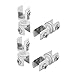 Aexit 10mm-12mm Thick Fall Protection Zinc Alloy Double Head Glass Shelf Holders Clamps Safety Clips Clips 4pcs
