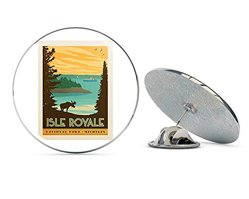 Isle Royale Poster Art (rv National Park Hike mi) Metal 0.75