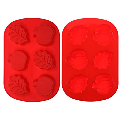 1 Piece Pumpkin Leaf Silicone Molds, Cake Ice Cream Chocolate Jello Soap Mold, Baking Molds Silicone Shapes, Leaves Silicone Mold, Random Color #TOP2
