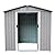 SPOFLYINN Outdoor Garden Storage Shed Rainproof Large Storage Space Outdoor Storing Tools for Bike Trash Can Machine (6x4ft) Grey