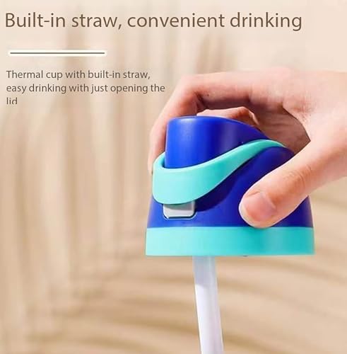 The replaceable cup lid is suitable for 16, 24, 32and 40-ounce cups. It is a one-click water bottle cap replacement accessory with a straw and leak-proof function. (Purple pink) - 5