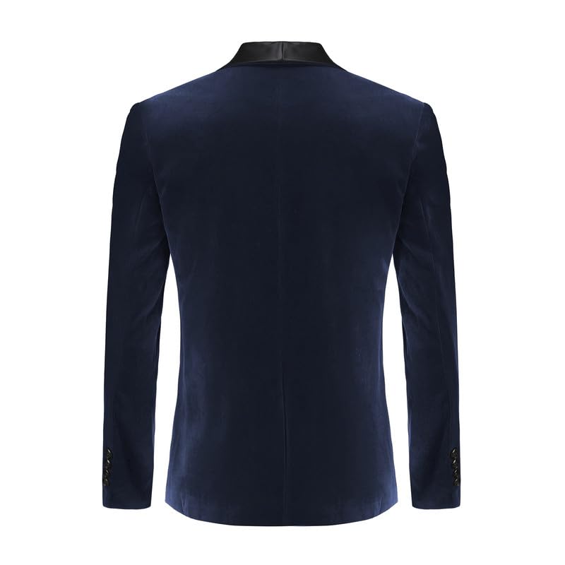 Blazer de terciopelo para hombre, con solapa, esmoquin, ajustado, perfecto para bodas, bailes, eventos formales
