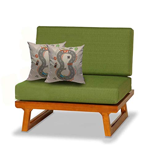 Mugod Race Garage Throw Pillow Cover Race Cars Runway Race Print Decorative Square Pillow Case For Home Bedroom Living Room Cushion Cover 18X18 Inch #TOP4