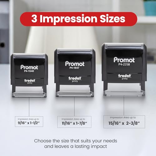 Promot Self Inking 2 Line Custom Stamp - Personalized Name Stamp for Office, Teacher, Address & Business Label Stamp - Choose Font, Ink Color, Pad, for Personal & Professional Use - Small - Image 6