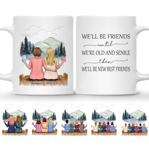 Gossby-Personalized-Friend-Mug-Custom-Gift-for-Female-Best-Friend-with-Design-Name-Christmas-Birthday-Friendship-Besties-Gift-for-Women-Well-Be-Friends-Until-Were-Old-Senile-2-BFFs