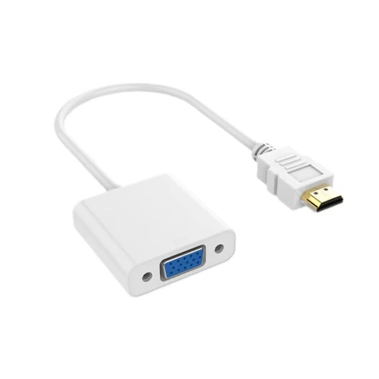 1080P HDMI na VGA męski na żeński konwerter adaptera do laptopa PC (biały)
