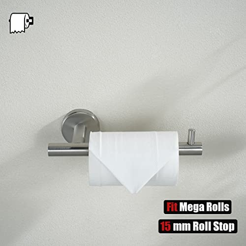 JQK Bath Hardware Towel Bar Accessory Set, 5-Piece Bathroom Accessories Fixtures Set Brushed Finished Wall Mount Includes 24" Towel Bar, 9" Hand Towel Bar, Toilet Paper Holder, Robe Hook x2, BAS105-BN by JQK - Image 8