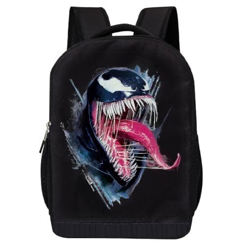 Marvel Mochila Comics Homem-Aranha – Bolsa acolchoada de malha de 40,64 cm para o verso aranha, Venom 2, One Size, Mochila Spiderverse