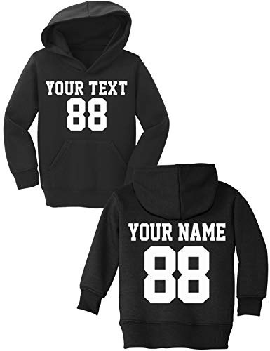 Custom Toddler Hoodies - Design Your Own Jersey Sweatshirt For Kids - Hooded Team Sweaters Jet Black #TOP20