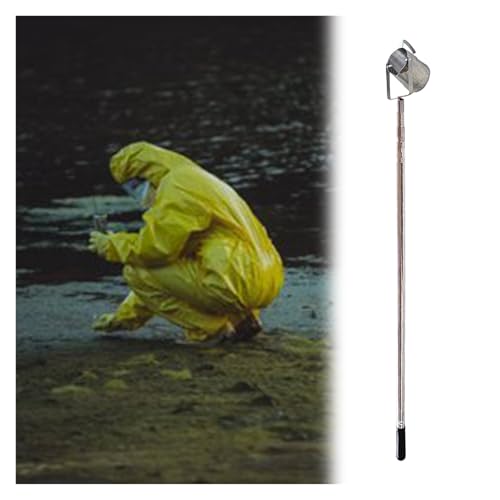 Telescopic Stainless Steel Water Sampler Extension Pole, Water Sampling Dipper System Thickened Pendulum Beaker Cups 23 20 16 12 10 8 6 5 Ft Long, for River Liquid Testing(Steel 500ml,L 2ft-4.9ft/0.6m