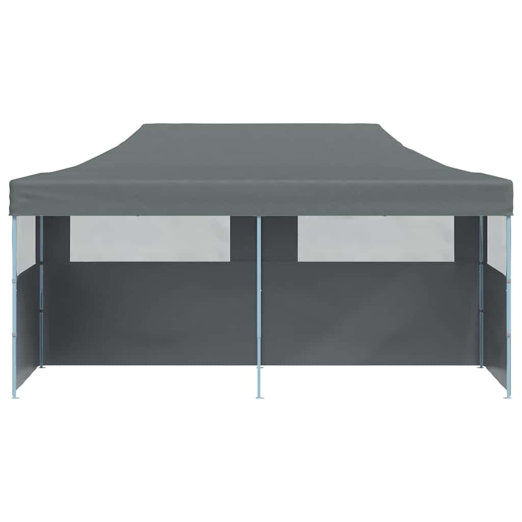Faltpavillon, 3 x 6 m, mit Seitenwänden, Anthrazit