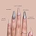 NUDE BABE Press-On Nails by Lavaa Beauty | Extra-Long Coffin | Nude & Silver Coffin Nails with Gems