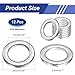 uxcell 12Pcs Flat Washers, M14x24x2.5mm 304 Stainless Steel Washer Flat for Screws Bolts, Automotive, Construction, Industrial, Silver Tone