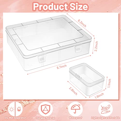 Gbivbe G5443-13PCS Small Plastic Storage Box, 13 Pieces Plastic Storage Cases Bead Organizers Boxes With Lid Mini Rectangles Boxes Craft Supply Case Bead Containers thumb #1