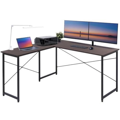 L字型木製パソコンデスク Amazon | L字デスク パソコンデスク L字 モニターアーム対応 幅150cm+