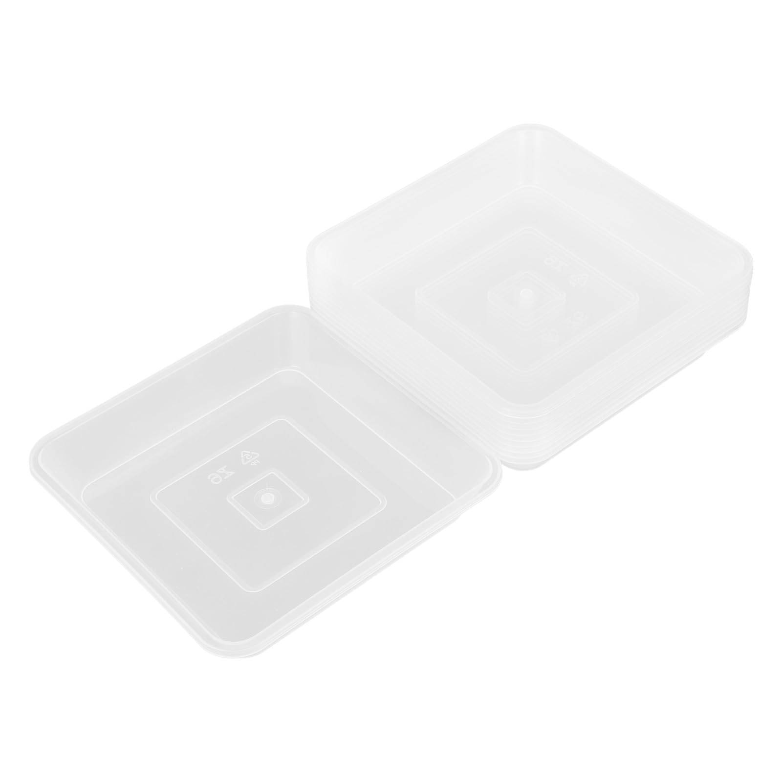 Soucoupes de fleurs transparentes carrées par 10 Gadpiparty Taille 6