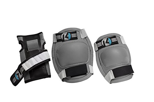 Kryptonics Starter Knee, Elbow, Wrist Pad Set, Grey
