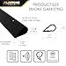 JELOSTONE 2 Pack - 20FT Fire/Smoke Perimeter Gasketing(Black) - Self-Adhesive Silicone Weather Stripping, 1/2
