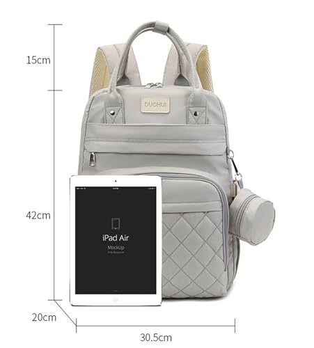 Image of House of Quirk Diaper Backpack for Mom & Dad, Unisex Maternity Diaper Bag with Pacifier Case, Large Capacity Travel Backpack
