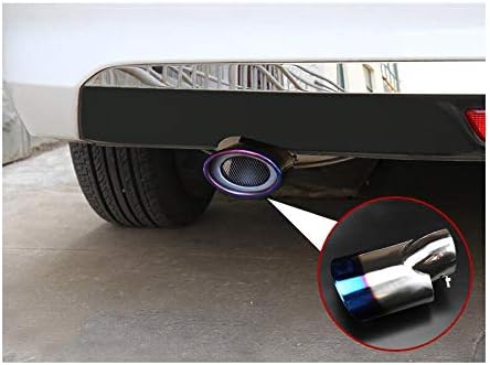 1pcs Blue Stainless Steel Exhaust Tail Rear Muffler Tip Tailpipe Trim compatible For Buick Verano Sedan 2011 2012 2013 2014 2015 2016 2017 2018 2019 2020 2021 2022 2023 2024 2025