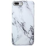 iPhone 7 Plus Case, iPhone 8 Plus Case,VIVIBIN Cute Black and White Marble for Men Women Girls,Clear Bumper Soft Silicone Rubber Matte TPU Best Protective Cover Slim Fit Phone Case for iPhone 7/8 Plus