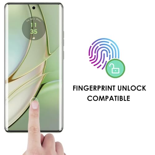 Image of SHILD Premium UV Tempered Glass Screen Protector for Moto Edge 50 Fusion 5G (6.7 Inch) - Full Adhesive, Curved Edge, HD Clarity, 9H Hardness, Fingerprint Compatible, Case Friendly - Pack of 1